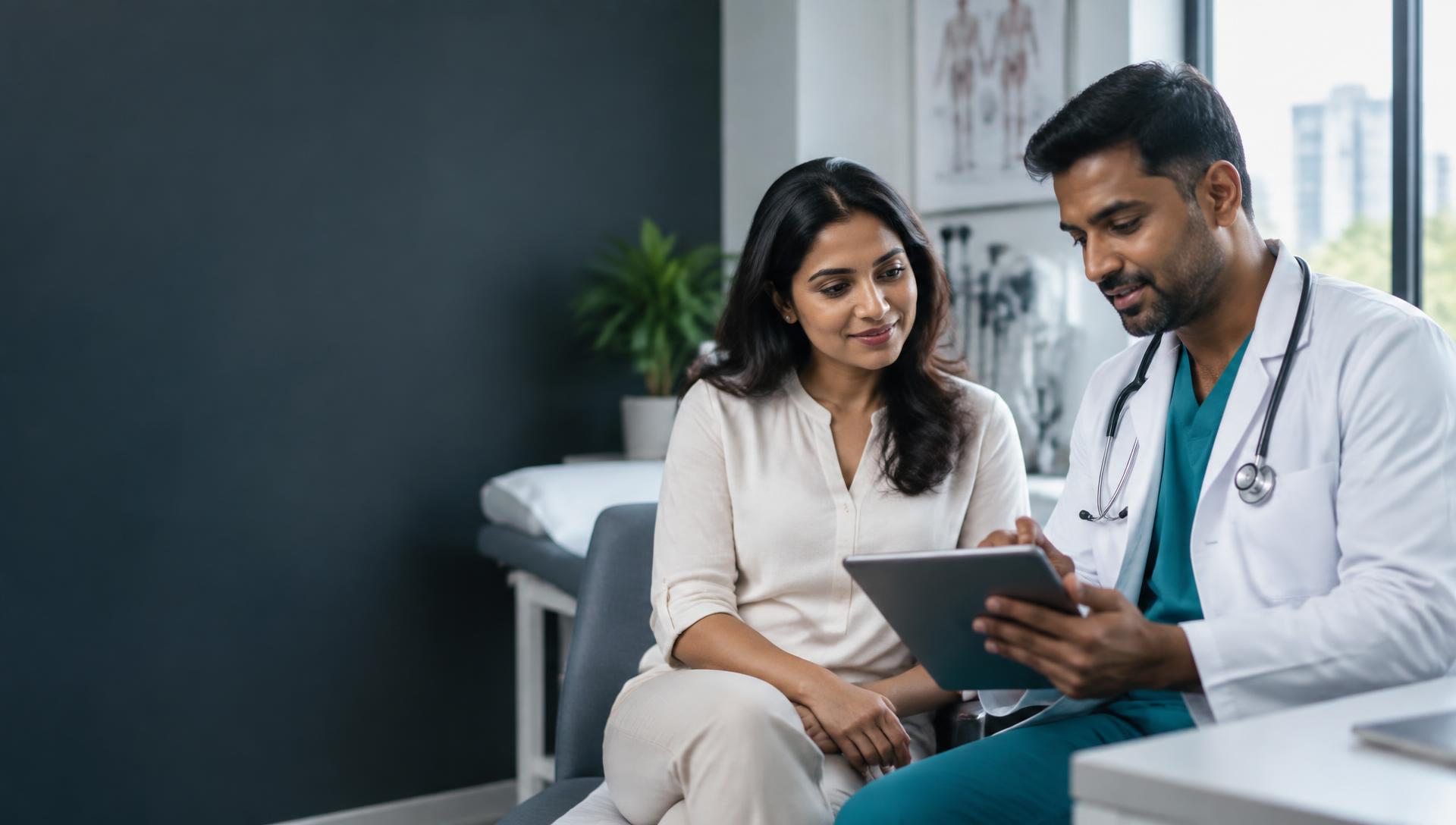 A patient and doctor reviewing care together